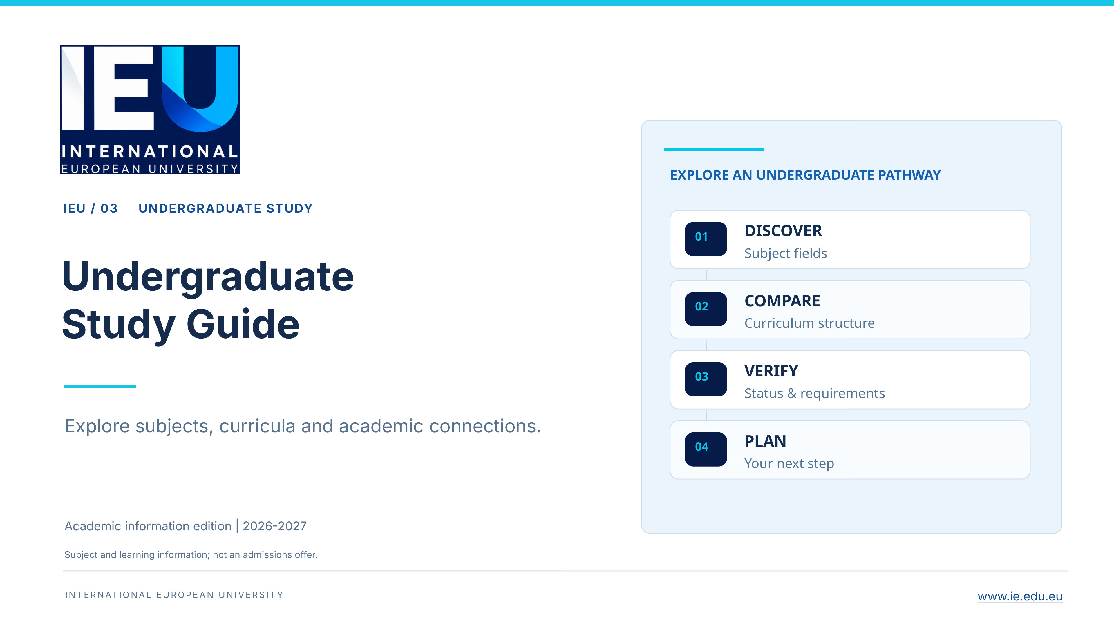 Cover of Undergraduate Study Guide