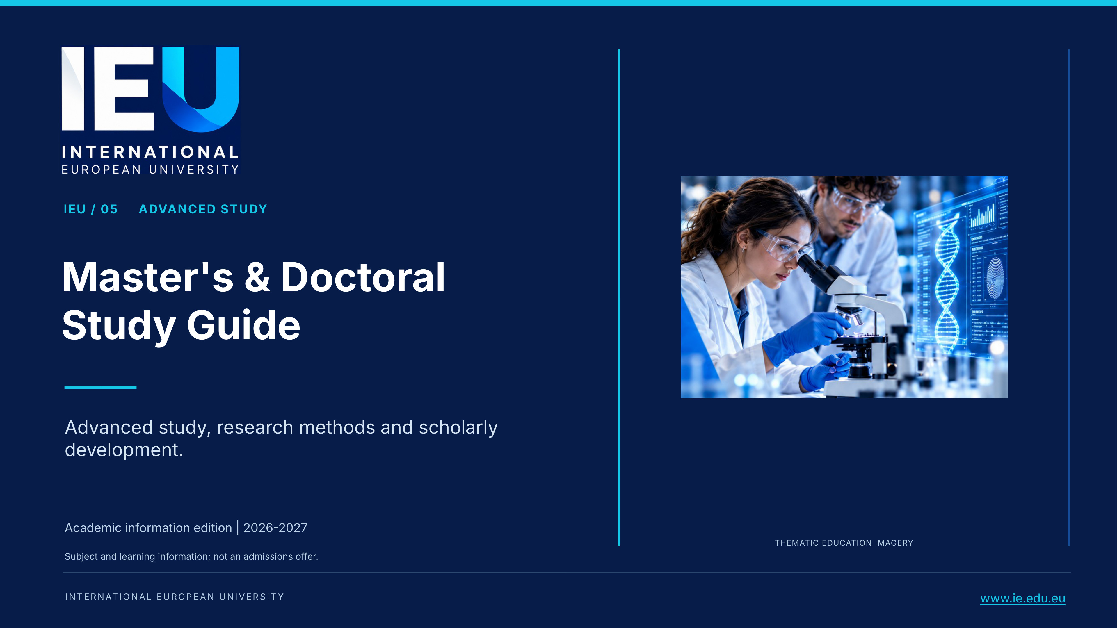 Cover of Master's & Doctoral Study Guide