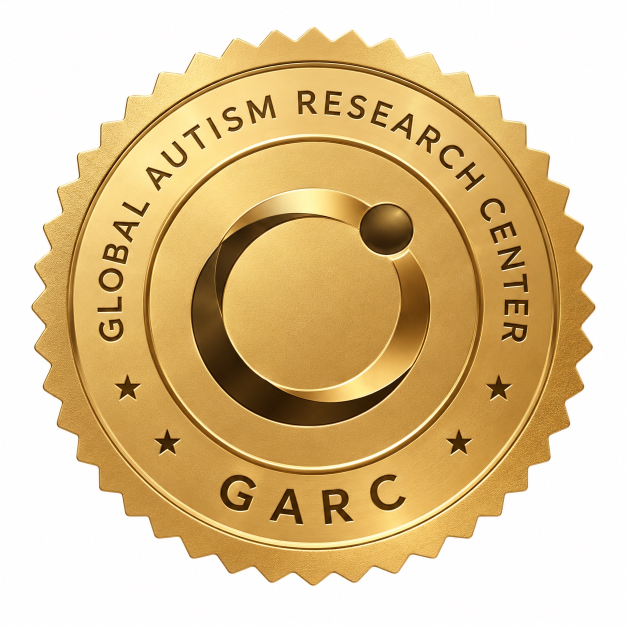 Owner-submitted gold GARC Global Autism Research Center seal